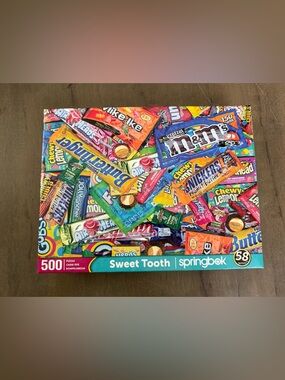 Springbok Sweet Tooth 500 Piece Candy Theme Cardboard Jigsaw Puzzle Multicolor